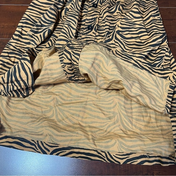 ANTHROPOLOGIE Maeve Tigresa Shirtdress Sleeveless Knee Length Tiger Print Size 6 - Picture 9 of 14